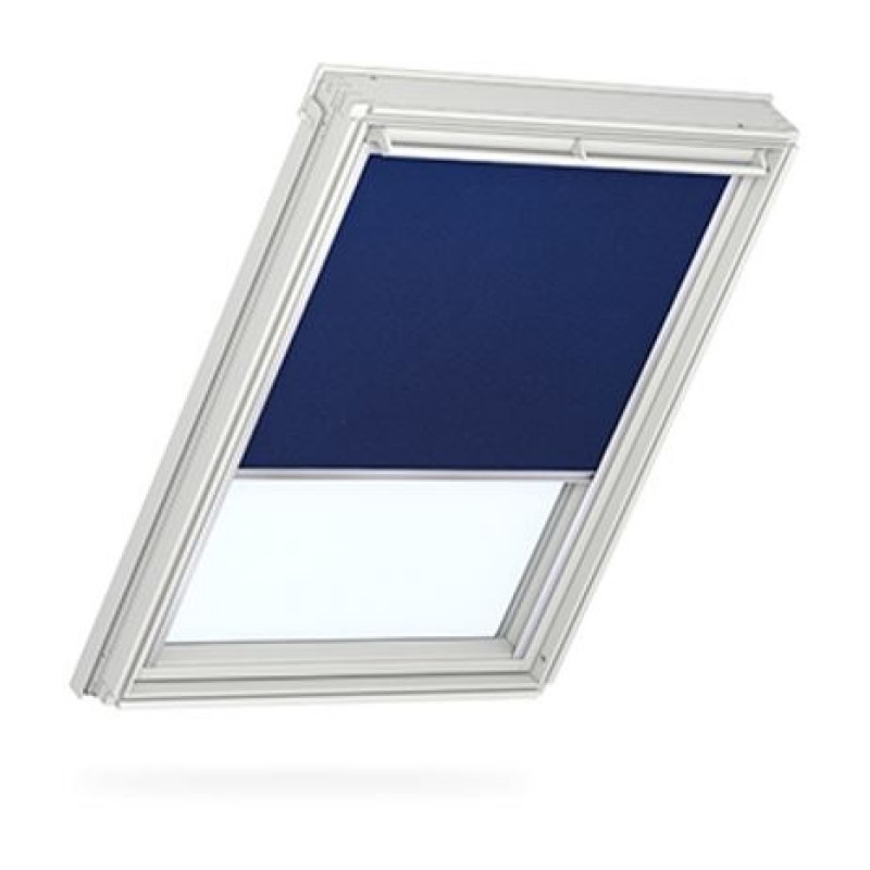 Velux DML elektromos működtetésű fényzáró roló szálcsiszolt alumínium vezetősínekkel