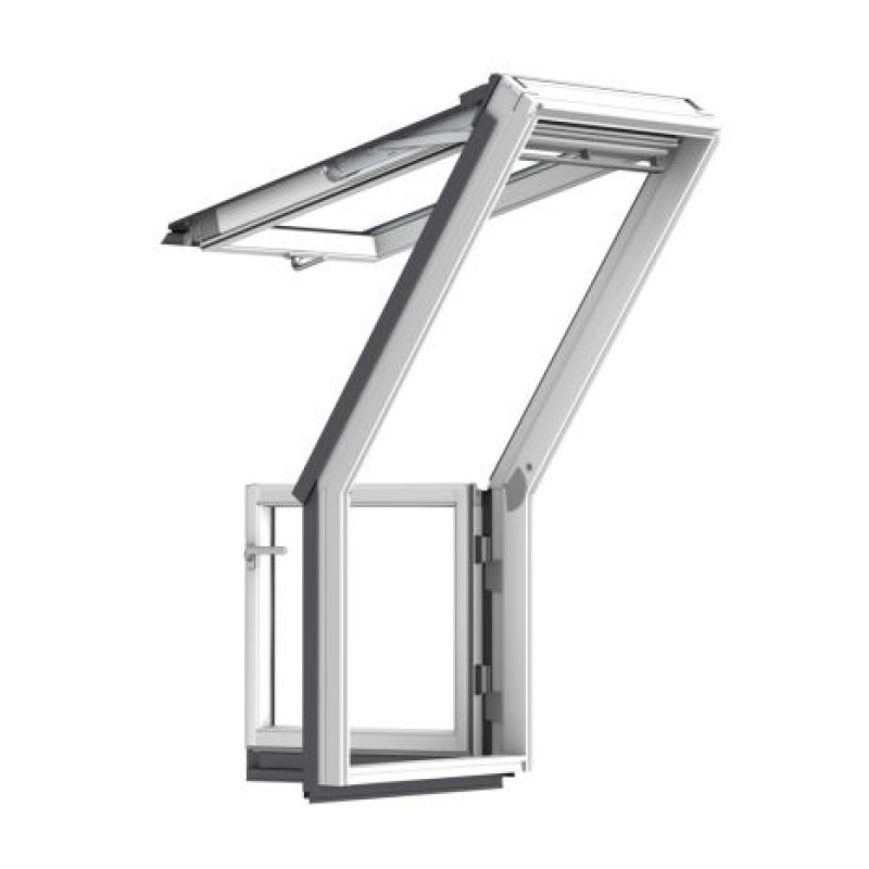 Velux VEA Tetőterasz M35 (78 x 109 cm), fehérre festett