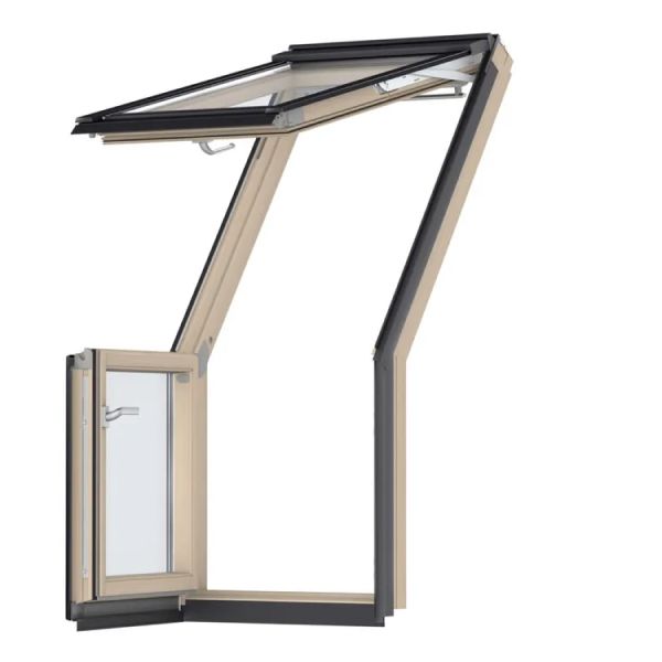Velux GEL 3065 Tetőterasz M08 (78 x 140 cm), lakkozott fa